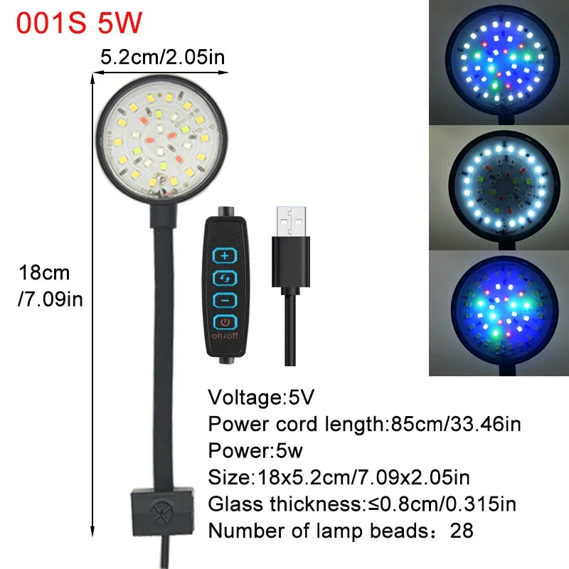 AquaGlow™ USB LED Aquarium Light