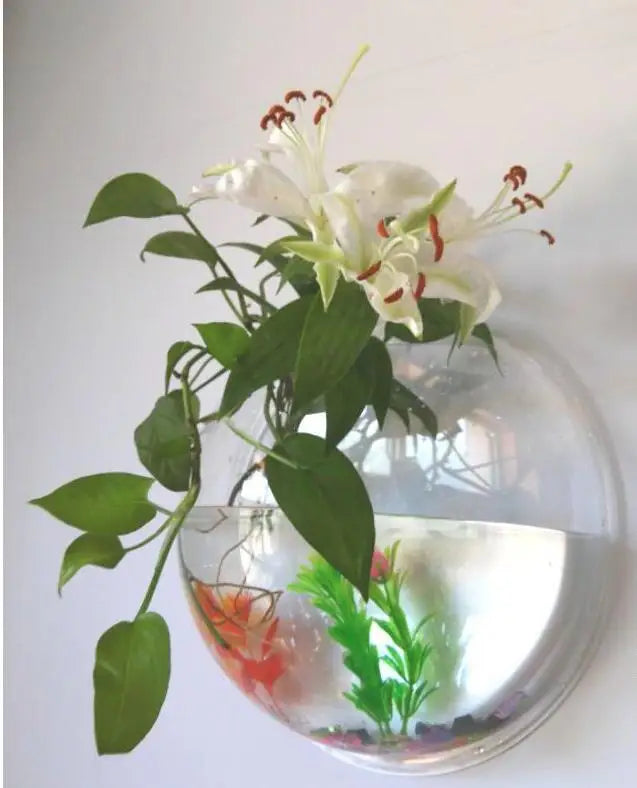 AquaGlow™ Wall-Mounted Acrylic Fish Bowl (2L)