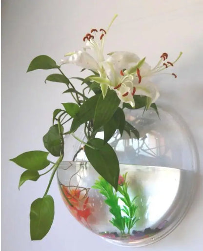 AquaGlow™ Wall-Mounted Acrylic Fish Bowl (2L)