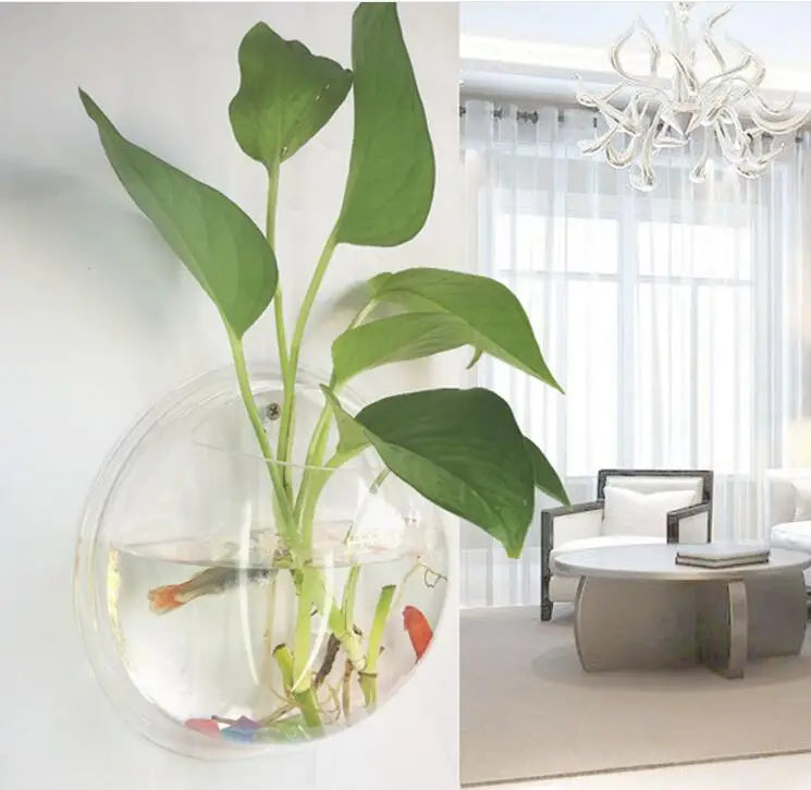 AquaGlow™ Wall-Mounted Acrylic Fish Bowl (2L)