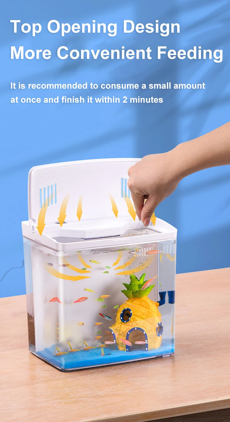 EcoGlow™ Mini Self-Circulating Fish Tank with LED & Back Filter