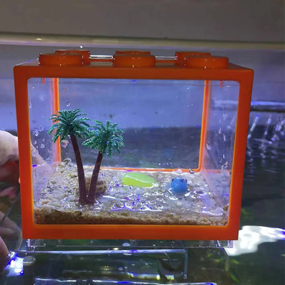 StackaTank™ – Mini Stackable Desktop Aquarium with LED Light
