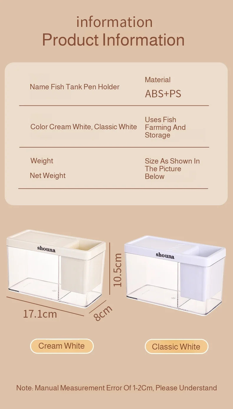 EcoView™ Rectangular Transparent Aquarium for Home & Balcony Decor