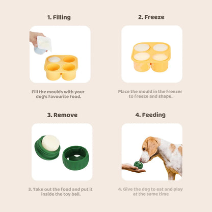 ChillChew by MeowMeows™ – Freezable Rubber Treat Toy & Silicone Mold for Dogs