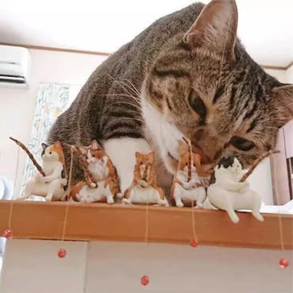 CatCast™ – Mini Fishing Cat Aquarium Ornament