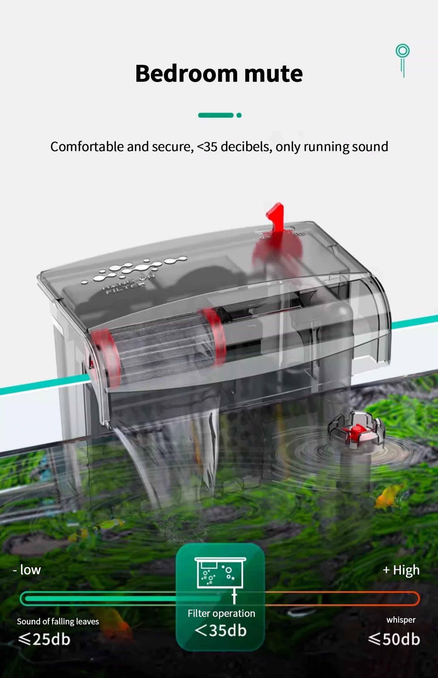 AquaClear™ 3-in-1 Wall-Mounted Filter & Surface Skimmer