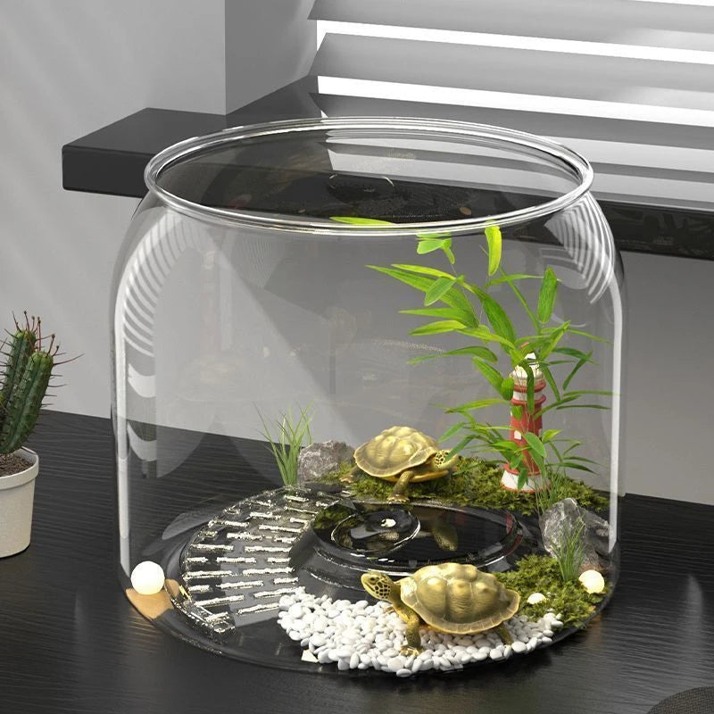 ClearHabitat™ – Desktop Aquarium with Lid for Fish or Turtles
