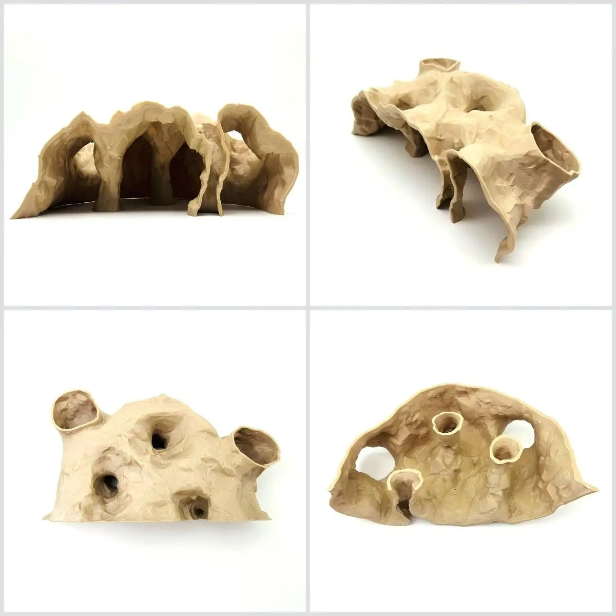 AquaHide™ 3D Printed Cave Shelter for Fish, Shrimp & Reptiles