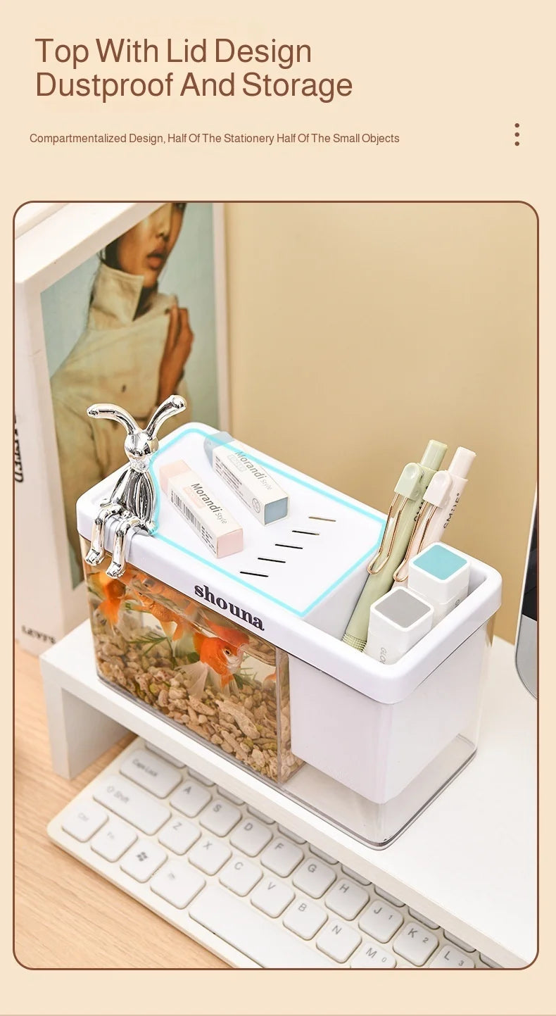 EcoView™ Rectangular Transparent Aquarium for Home & Balcony Decor