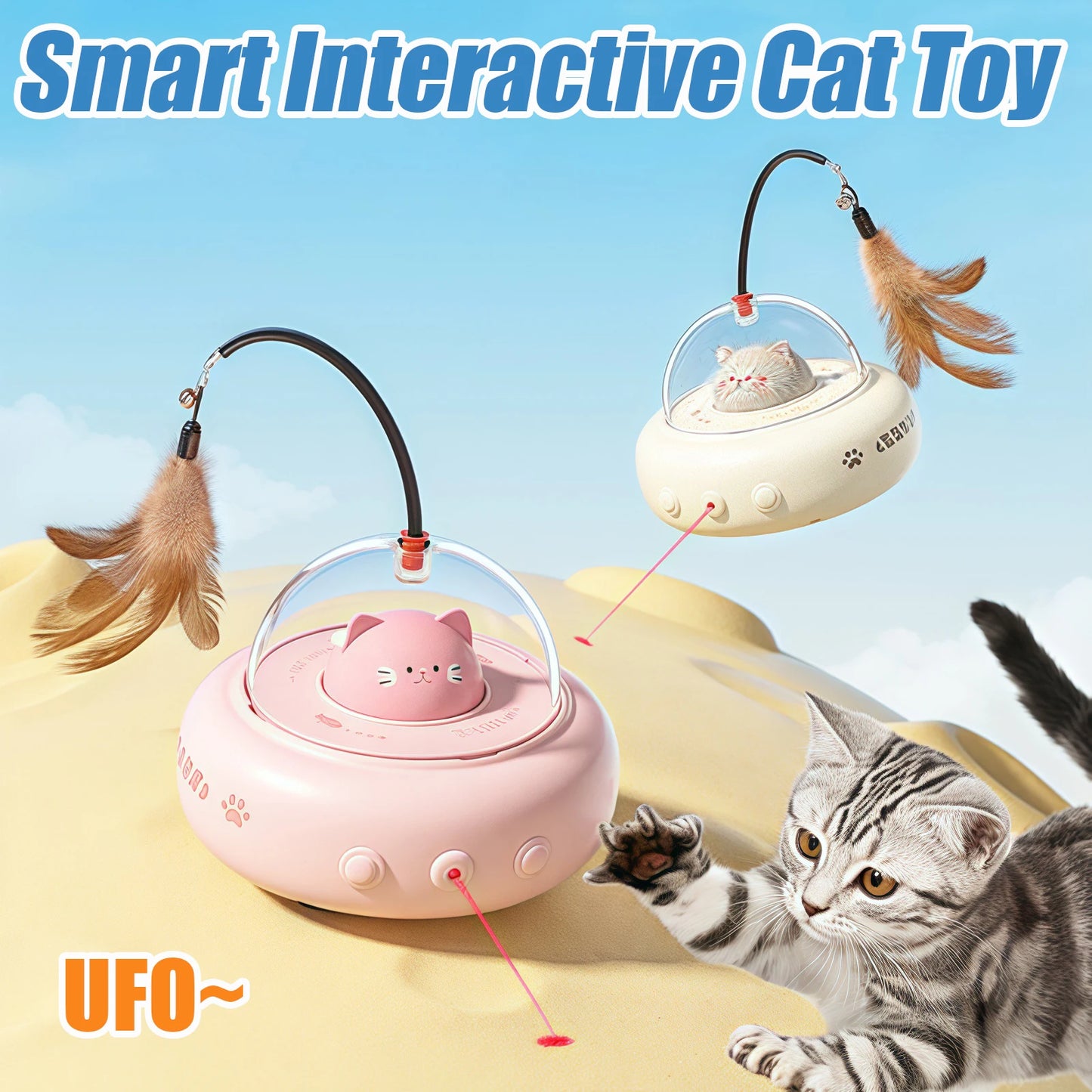 CelestiPurr™ Intelligent Feather Teaser