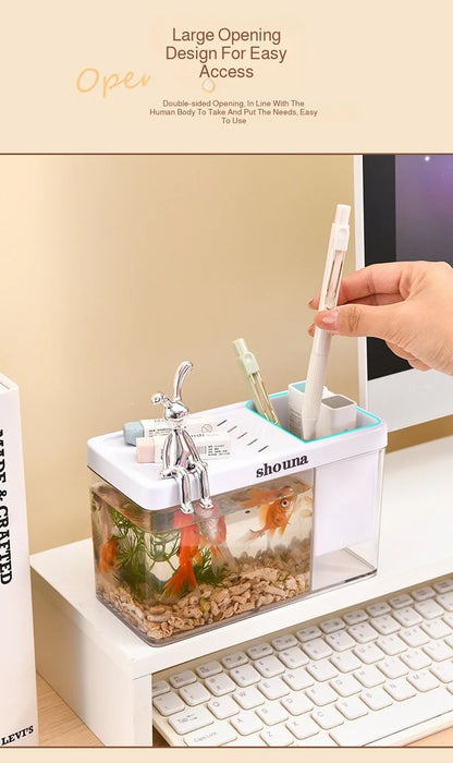 EcoView™ Rectangular Transparent Aquarium for Home & Balcony Decor