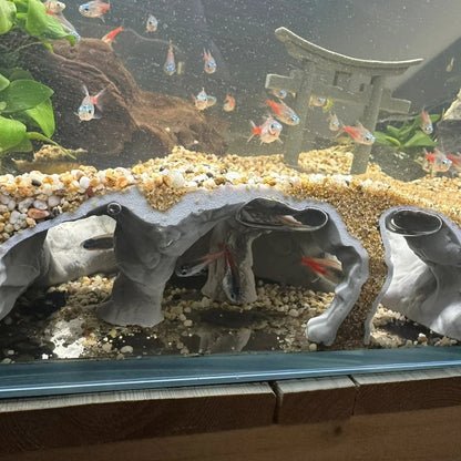 AquaHide™ 3D Printed Cave Shelter for Fish, Shrimp & Reptiles