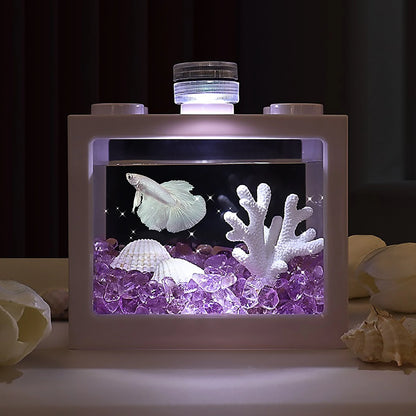 StackaTank™ – Mini Stackable Desktop Aquarium with LED Light