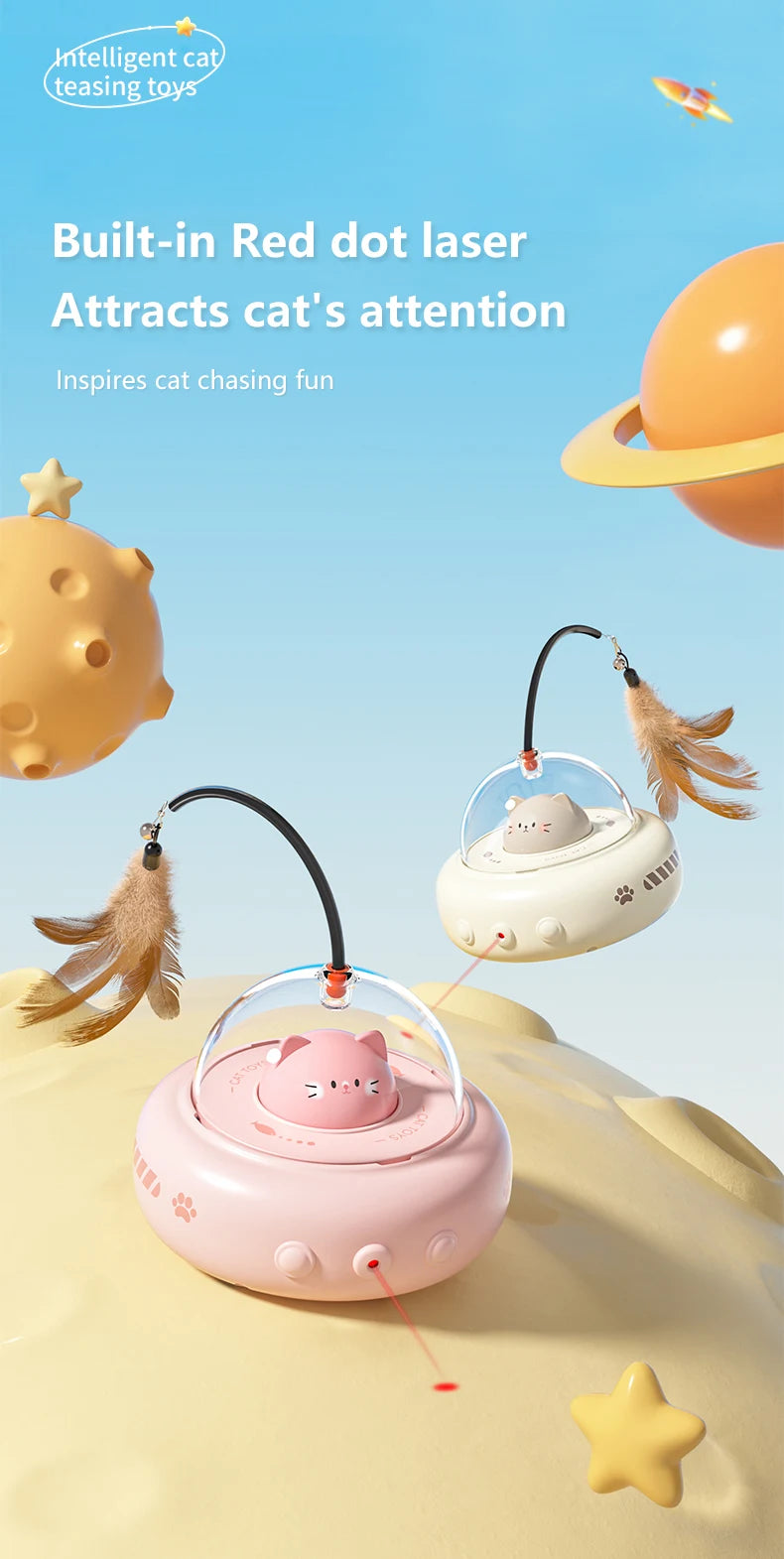 CelestiPurr™ Intelligent Feather Teaser