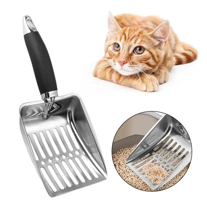 ClariScoop™ Elite Litter Shovel – Stainless Precision for Elevated Pet Hygiene