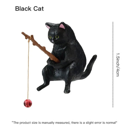 CatCast™ – Mini Fishing Cat Aquarium Ornament