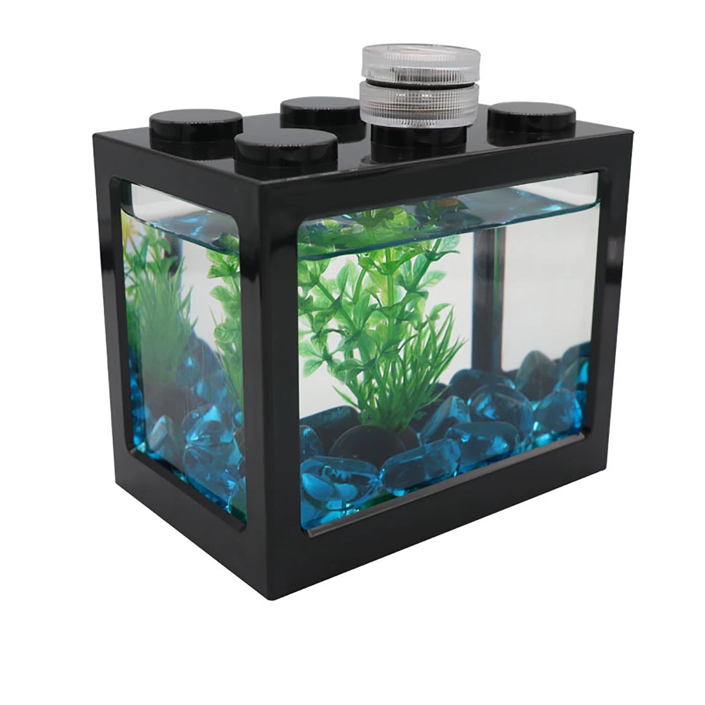 StackaTank™ – Mini Stackable Desktop Aquarium with LED Light