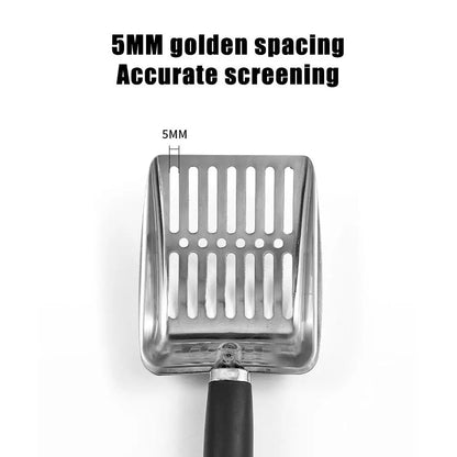 ClariScoop™ Elite Litter Shovel – Stainless Precision for Elevated Pet Hygiene