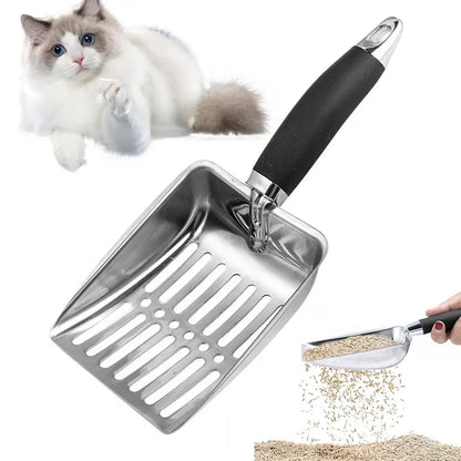 ClariScoop™ Elite Litter Shovel – Stainless Precision for Elevated Pet Hygiene