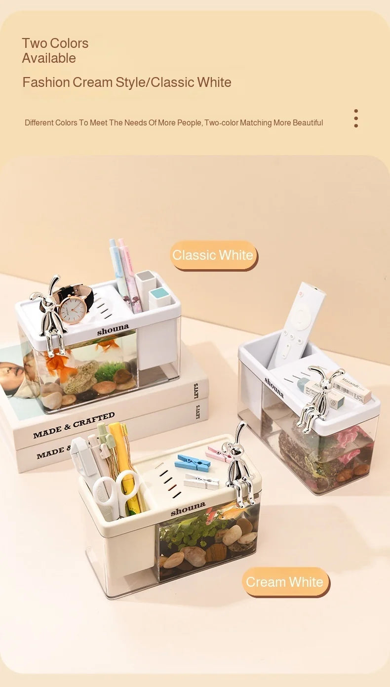 EcoView™ Rectangular Transparent Aquarium for Home & Balcony Decor