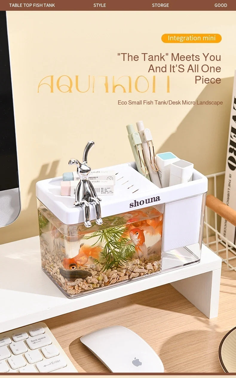 EcoView™ Rectangular Transparent Aquarium for Home & Balcony Decor