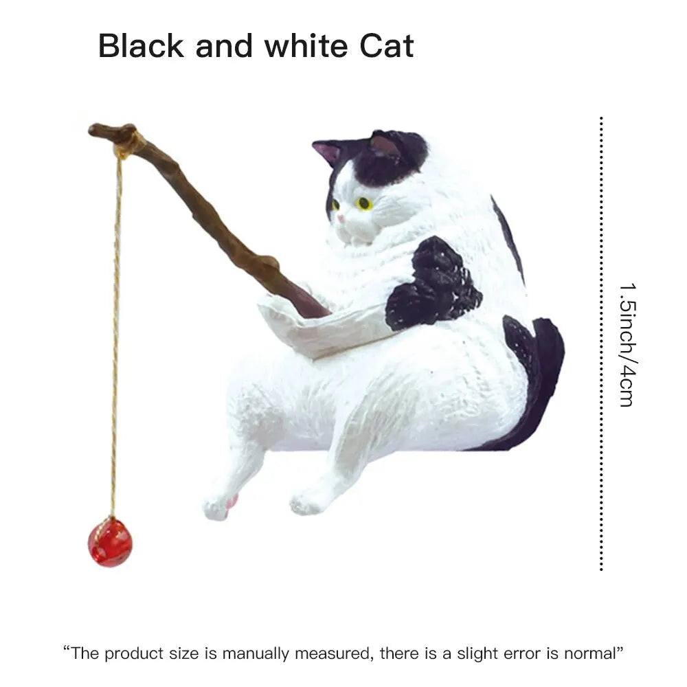 CatCast™ – Mini Fishing Cat Aquarium Ornament