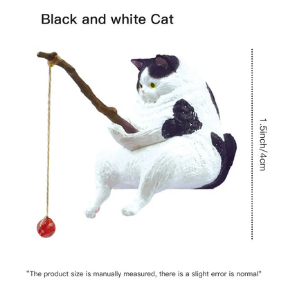 CatCast™ – Mini Fishing Cat Aquarium Ornament