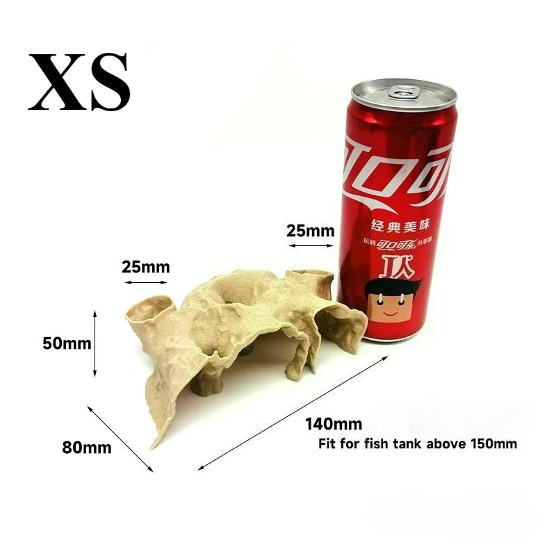 AquaHide™ 3D Printed Cave Shelter for Fish, Shrimp & Reptiles