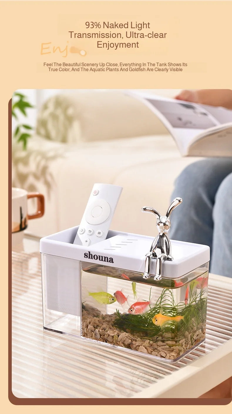 EcoView™ Rectangular Transparent Aquarium for Home & Balcony Decor