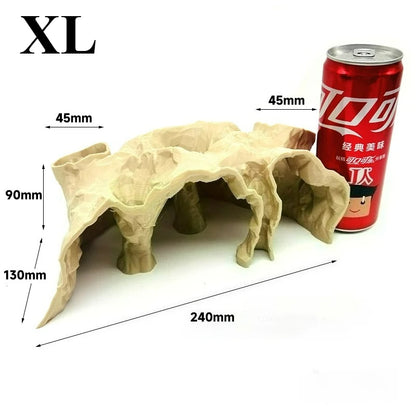 AquaHide™ 3D Printed Cave Shelter for Fish, Shrimp & Reptiles