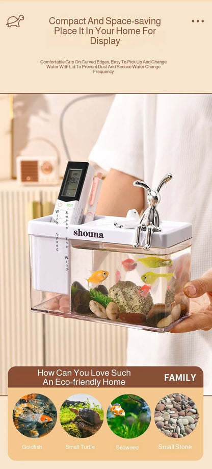 EcoView™ Rectangular Transparent Aquarium for Home & Balcony Decor