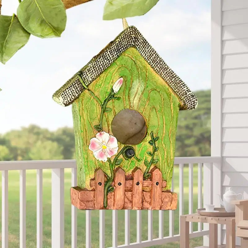 NatureHaven™ Artisan Resin Bird House
