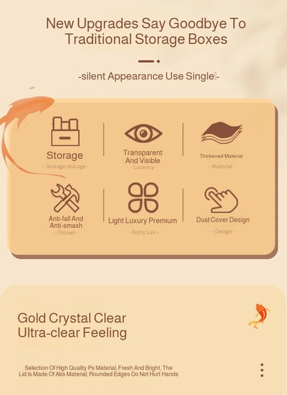 EcoView™ Rectangular Transparent Aquarium for Home & Balcony Decor