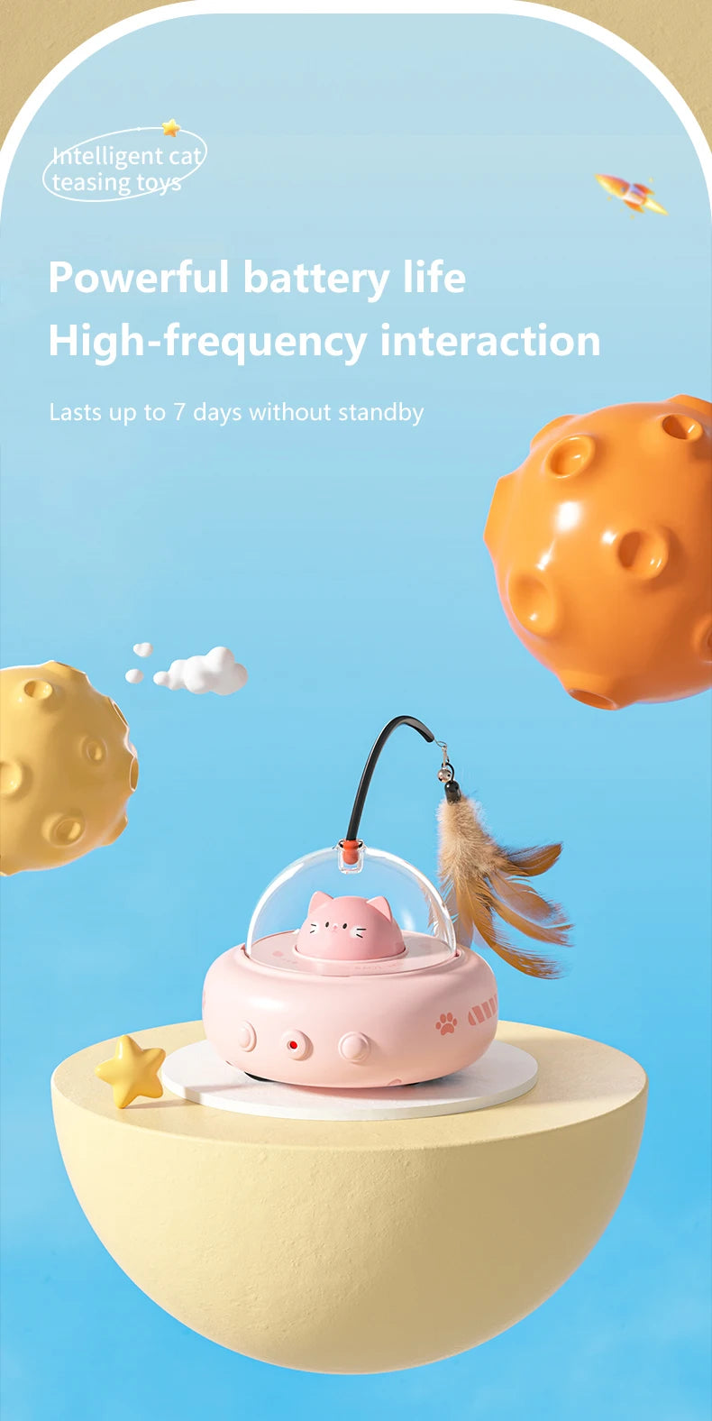 CelestiPurr™ Intelligent Feather Teaser