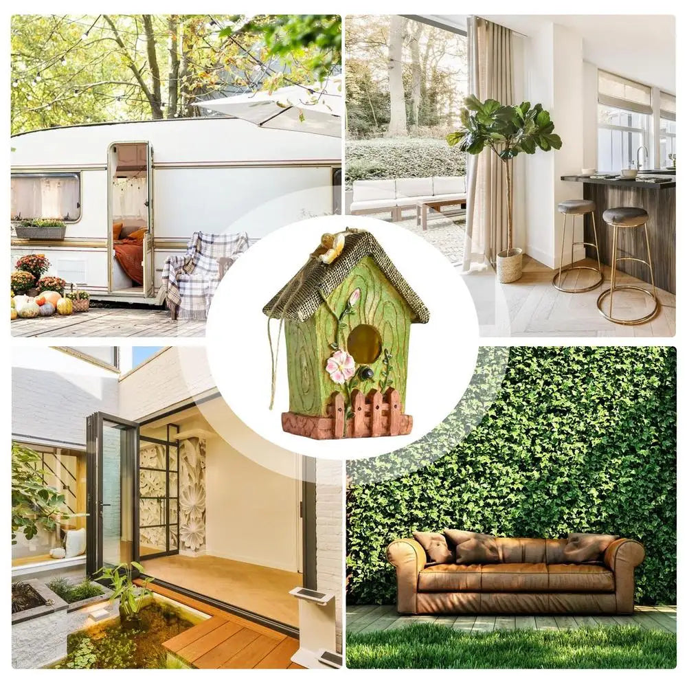 NatureHaven™ Artisan Resin Bird House