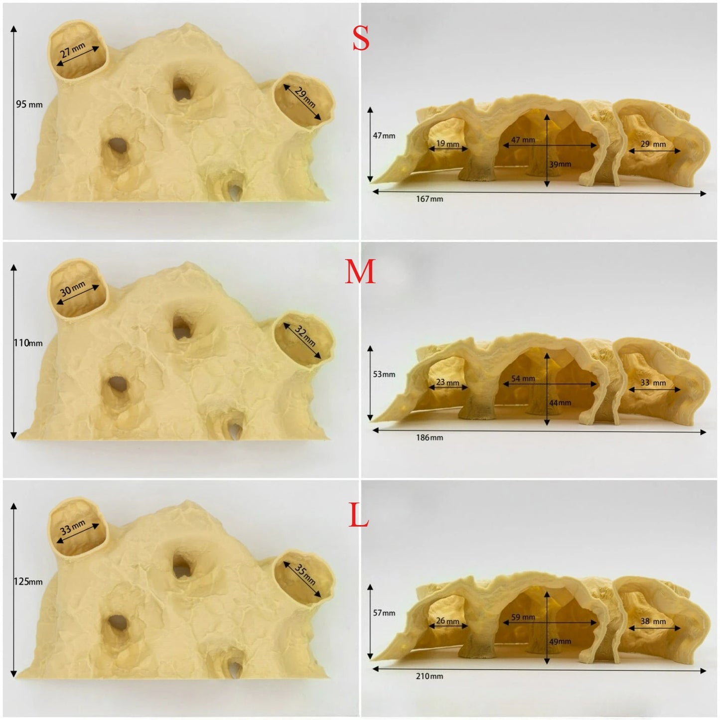 AquaHide™ 3D Printed Cave Shelter for Fish, Shrimp & Reptiles