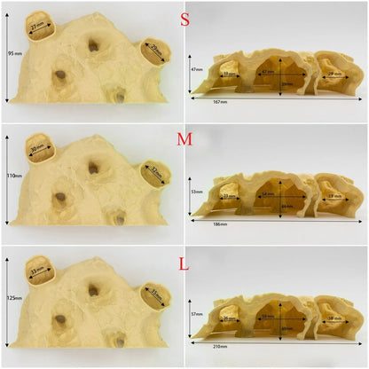 AquaHide™ 3D Printed Cave Shelter for Fish, Shrimp & Reptiles