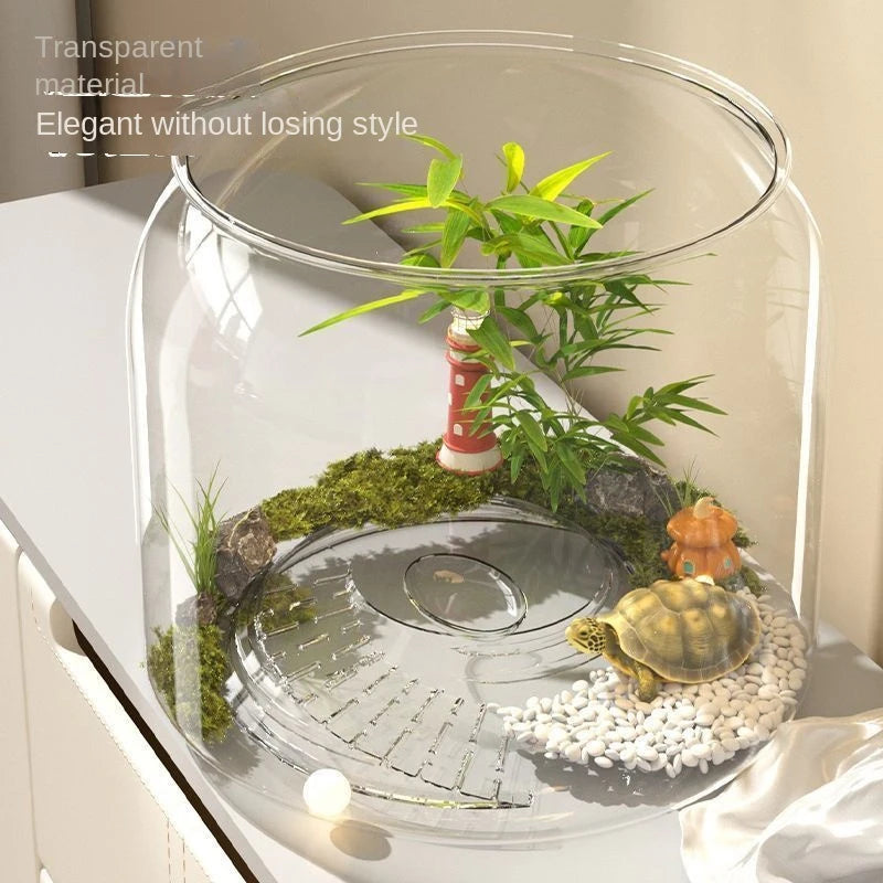 ClearHabitat™ – Desktop Aquarium with Lid for Fish or Turtles