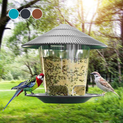 FeatherMate™ HexaView Automatic Hanging Bird Feeder