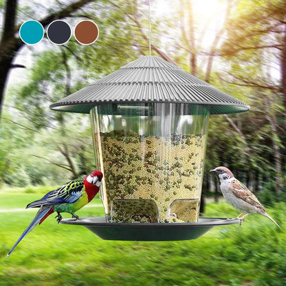 FeatherMate™ HexaView Automatic Hanging Bird Feeder