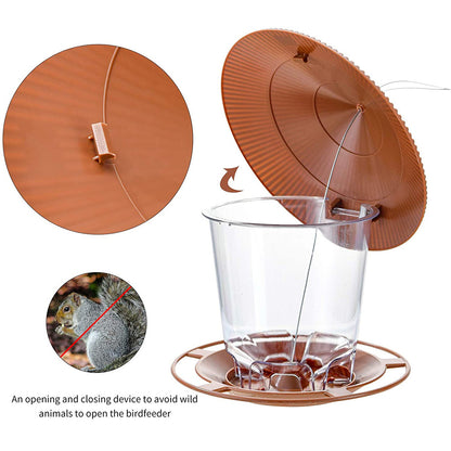 FeatherMate™ HexaView Automatic Hanging Bird Feeder