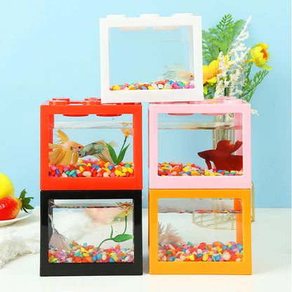 StackaTank™ – Mini Stackable Desktop Aquarium with LED Light