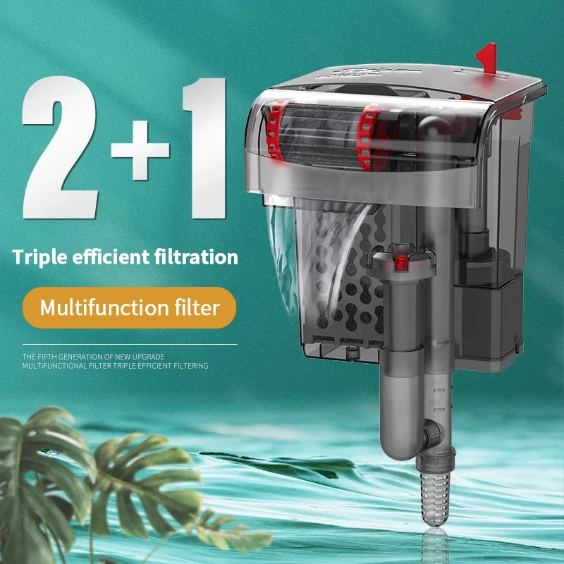 AquaClear™ 3-in-1 Wall-Mounted Filter & Surface Skimmer
