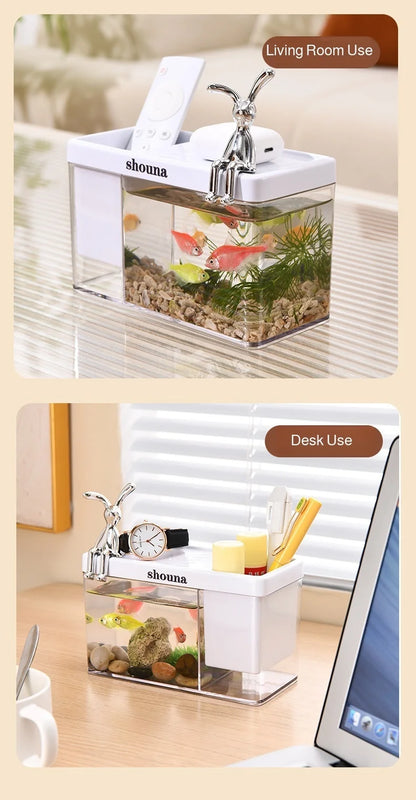 EcoView™ Rectangular Transparent Aquarium for Home & Balcony Decor