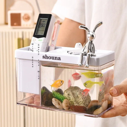 EcoView™ Rectangular Transparent Aquarium for Home & Balcony Decor