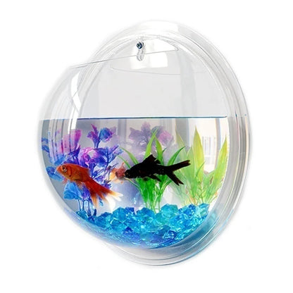 AquaGlow™ Wall-Mounted Acrylic Fish Bowl (2L)