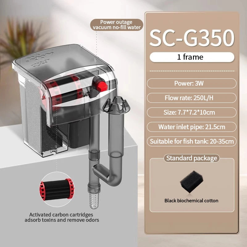 AquaClear™ 3-in-1 Wall-Mounted Filter & Surface Skimmer
