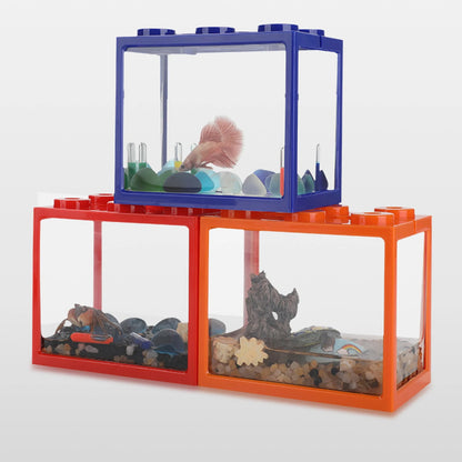 StackaTank™ – Mini Stackable Desktop Aquarium with LED Light